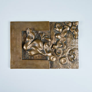 Abstract Cast Bronze Decorative Plaque