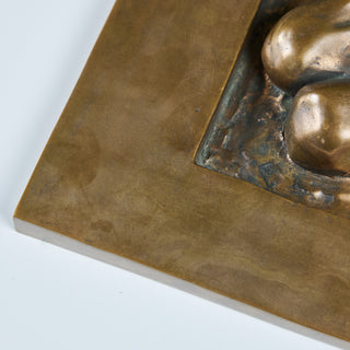 Abstract Cast Bronze Decorative Plaque