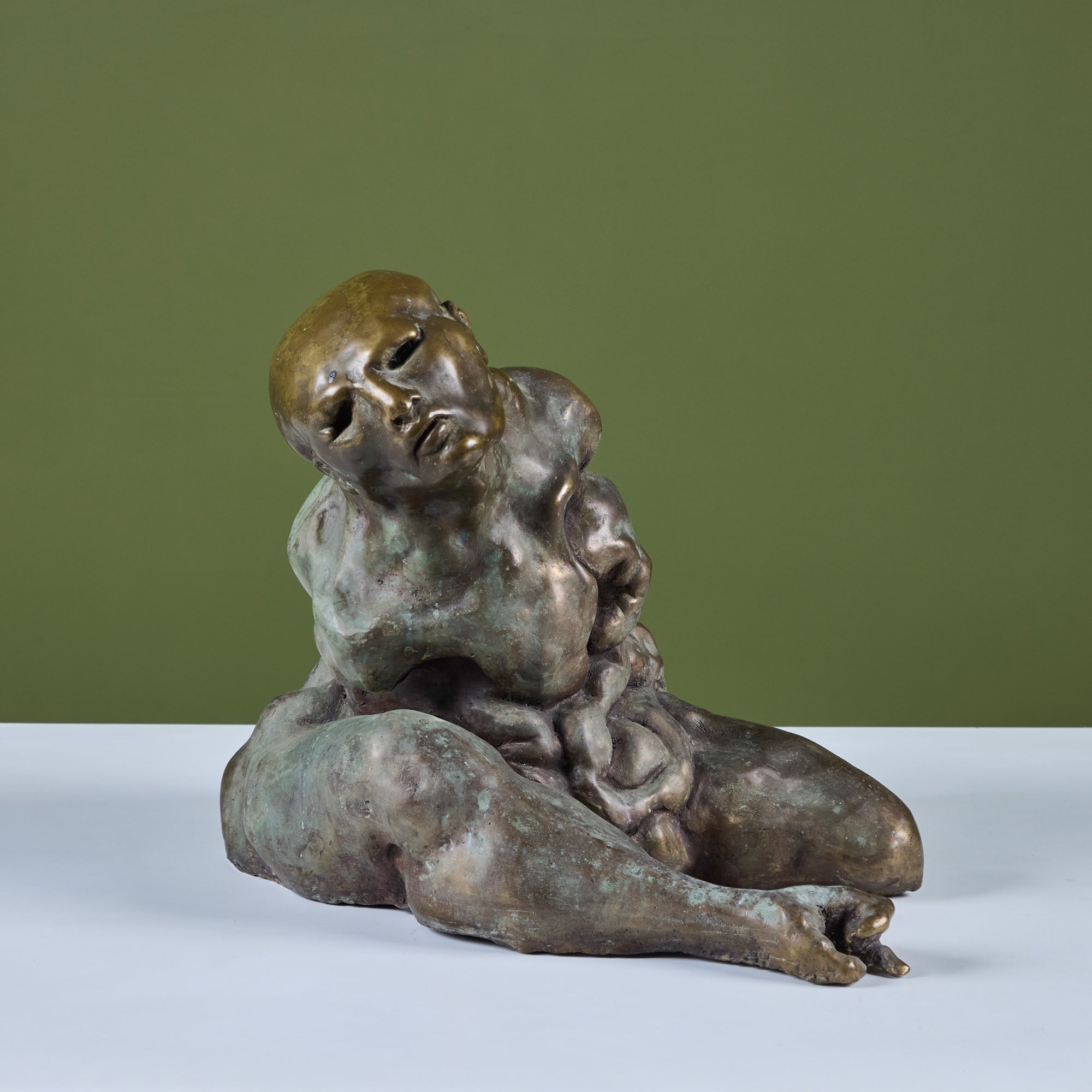 Cast Bronze Abstract Male Sculpture