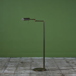 Koch & Lowy Style Patinated Brass Floor Lamp