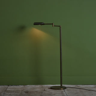 Koch & Lowy Style Patinated Brass Floor Lamp