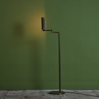 Koch & Lowy Style Patinated Brass Floor Lamp