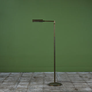 Koch & Lowy Style Patinated Brass Floor Lamp