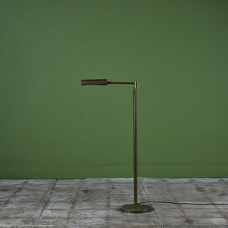 Koch & Lowy Style Patinated Brass Floor Lamp