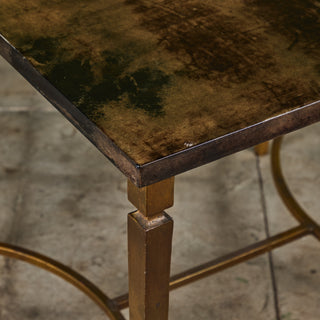 Aldo Tura Goatskin Lacquered Side Table