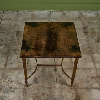 Aldo Tura Goatskin Lacquered Side Table