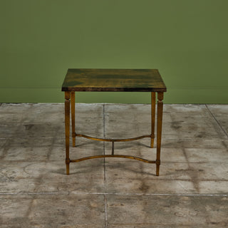 Aldo Tura Goatskin Lacquered Side Table