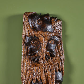 Alphaious Campbell Wood Carved Profile of a Man