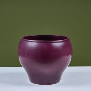 Architectural Pottery Purple Glazed Bell Planter