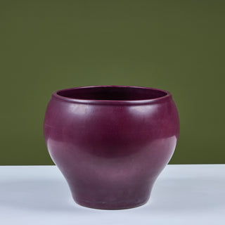 Architectural Pottery Purple Glazed Bell Planter