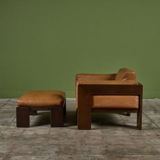 Bastiano Lounge Chair and Ottoman by Tobia Scarpa for Knoll International