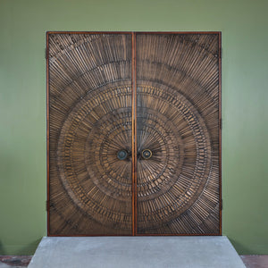 "Heroic Sunburst" Bronze Doors by Billy Joe McCarroll and David Gillespe for Forms and Surfaces