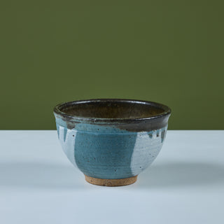 Blue Ceramic Glazed Bowl