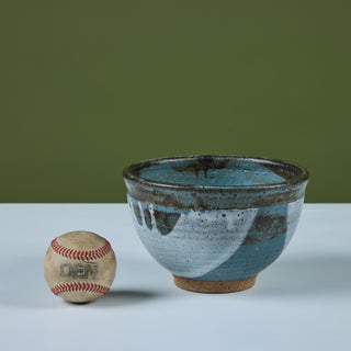 Blue Ceramic Glazed Bowl