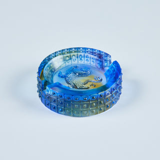 Liuli Crystal Tiger Ashtray