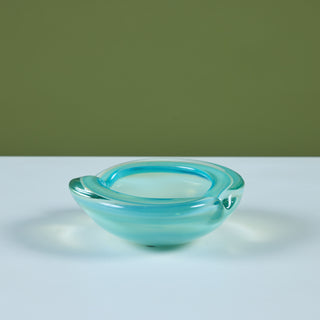 Pinched Sommerso Glass Bowl