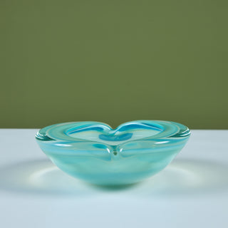 Pinched Sommerso Glass Bowl