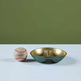 Solid Brass Ashtray with Verdigris