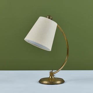 Curved Brass Table Lamp for Chase USA