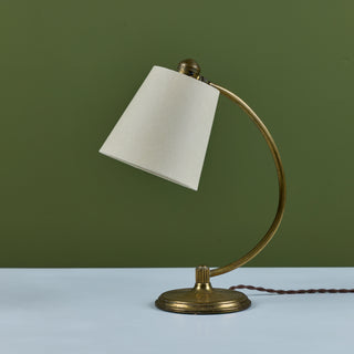 Curved Brass Table Lamp for Chase USA