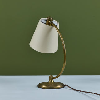 Curved Brass Table Lamp for Chase USA