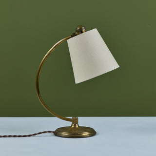 Curved Brass Table Lamp for Chase USA