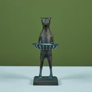 Bronze Butler Cat in the Style of Diego Giacometti