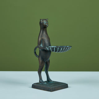 Bronze Butler Cat in the Style of Diego Giacometti