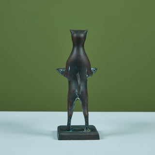 Bronze Butler Cat in the Style of Diego Giacometti