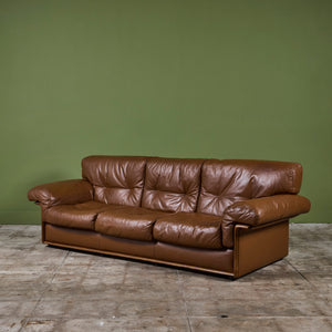 De Sede Style Three Seater Leather Sofa