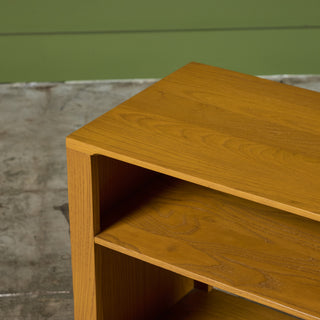 Brown Saltman Three-Tier Side Table