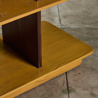 Brown Saltman Three-Tier Side Table