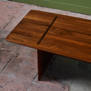 Brown Saltman Walnut Coffee Table