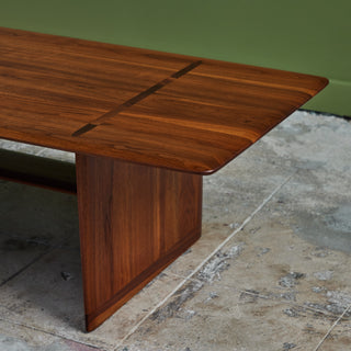 Brown Saltman Walnut Coffee Table