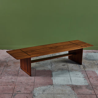 Brown Saltman Walnut Coffee Table