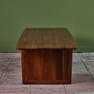 Brown Saltman Walnut Coffee Table