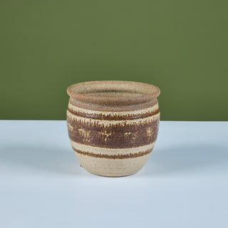 Two Tone Glazed Stoneware Planter