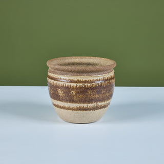 Two Tone Glazed Stoneware Planter