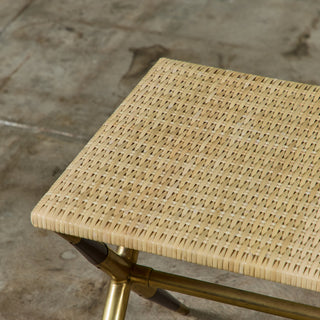 Italian Cane Top Side Table