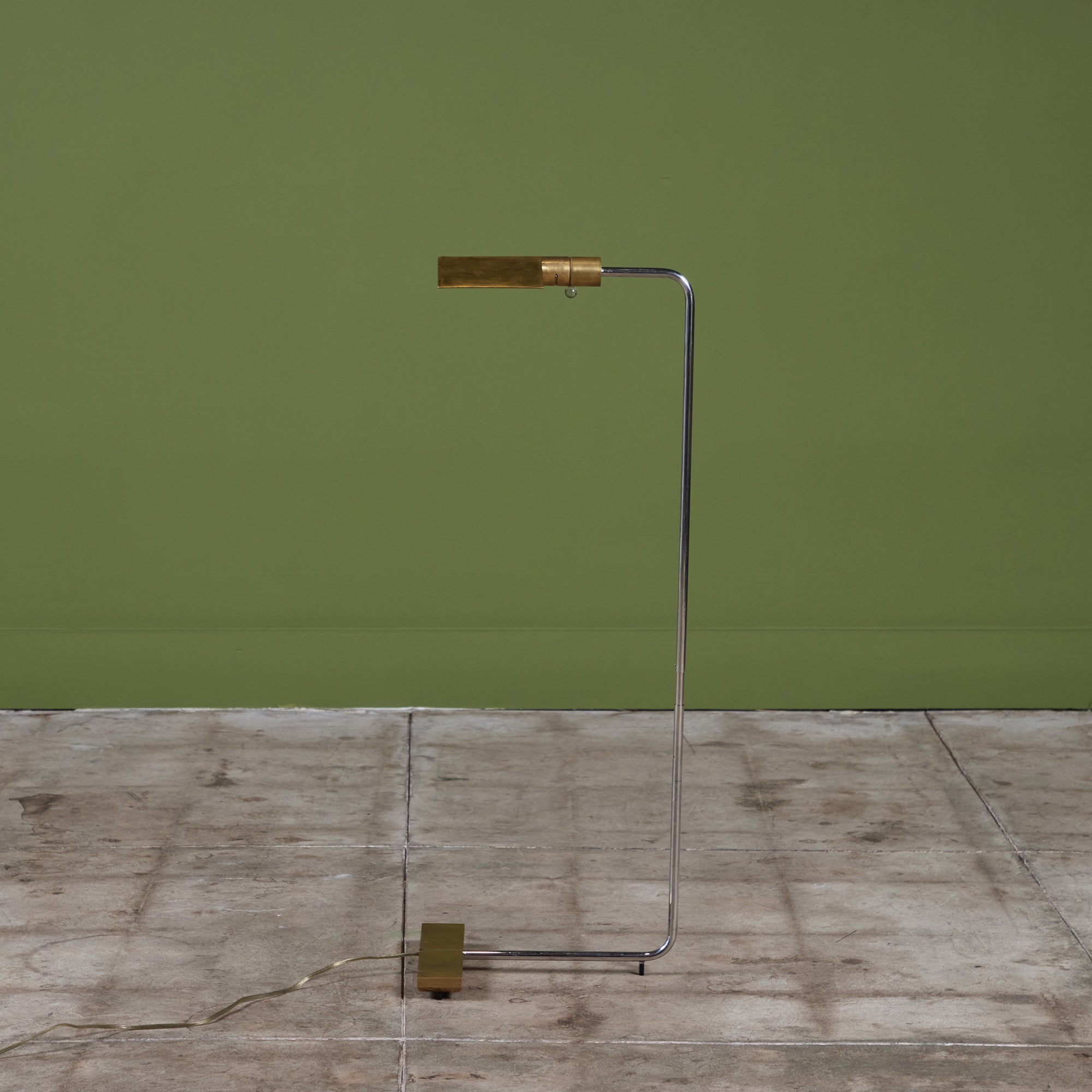 Cedric Hartman Brass and Stainless Steel Floor Lamp