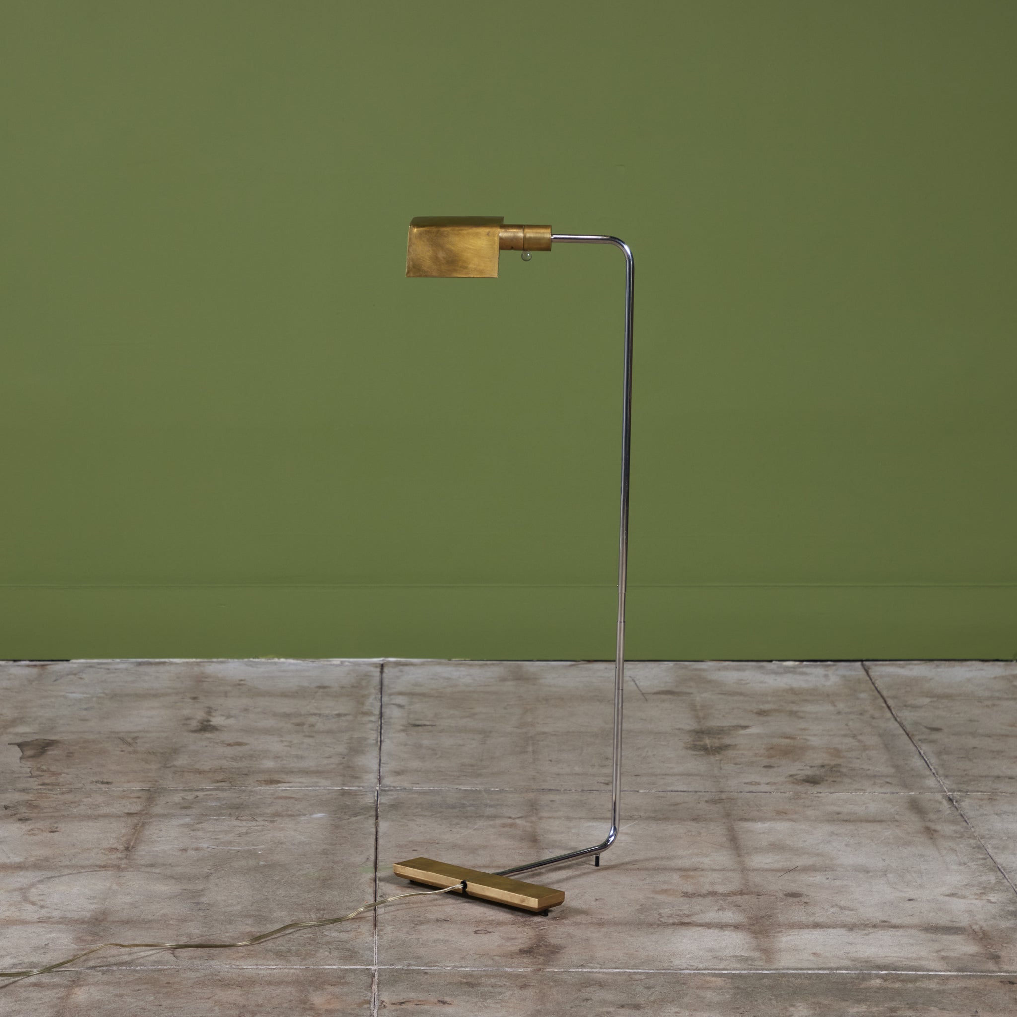 Cedric Hartman Brass and Stainless Steel Floor Lamp