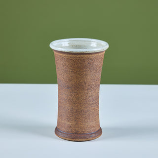 Cylindrical Stoneware Vase