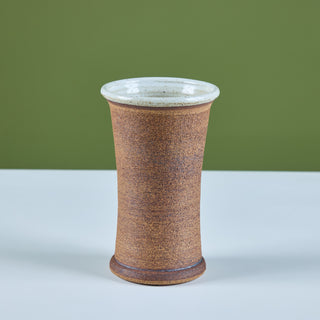 Cylindrical Stoneware Vase