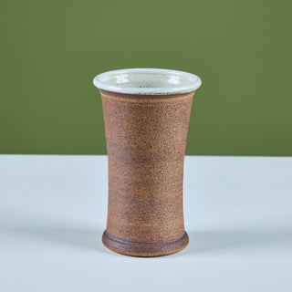 Cylindrical Stoneware Vase