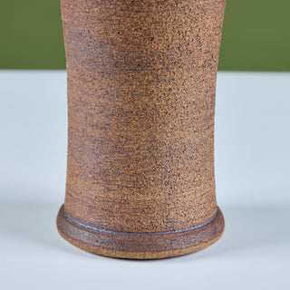 Cylindrical Stoneware Vase