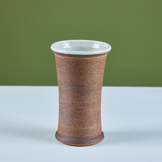 Cylindrical Stoneware Vase