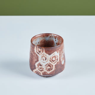 Dry Shino Glaze Stoneware Cup