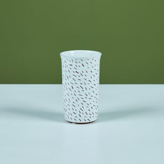 Cylindrical Glazed Cup with Linear Detail