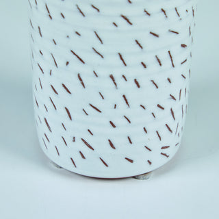 Cylindrical Glazed Cup with Linear Detail