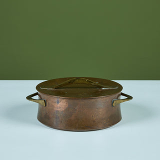 Jens Quistgaard Copper and Brass Lidded Pot for Dansk